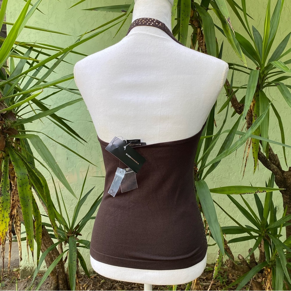 BCBGMAXAZRIA Brown Gold Sequin Tank - Picture 6 of 8